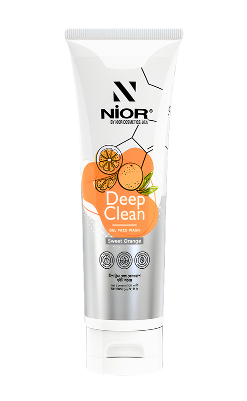 Nior Deep Clean Gel Face Wash Sweet Orange 100ml - Image 1