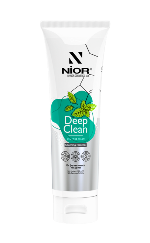 Nior Deep Clean Gel Face Wash Soothing Menthol 100ml - Image 1