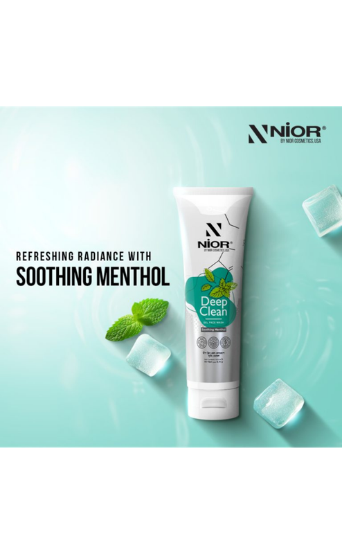 Nior Deep Clean Gel Face Wash Soothing Menthol 100ml - Image 2