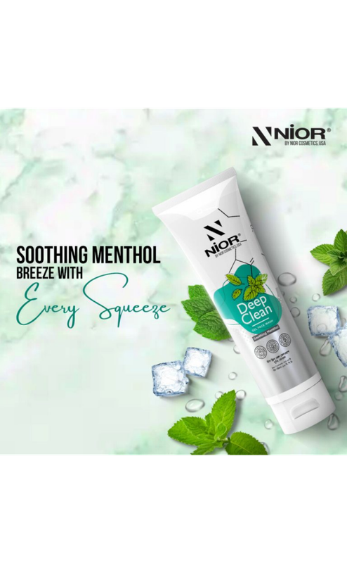 Nior Deep Clean Gel Face Wash Soothing Menthol 100ml - Image 3