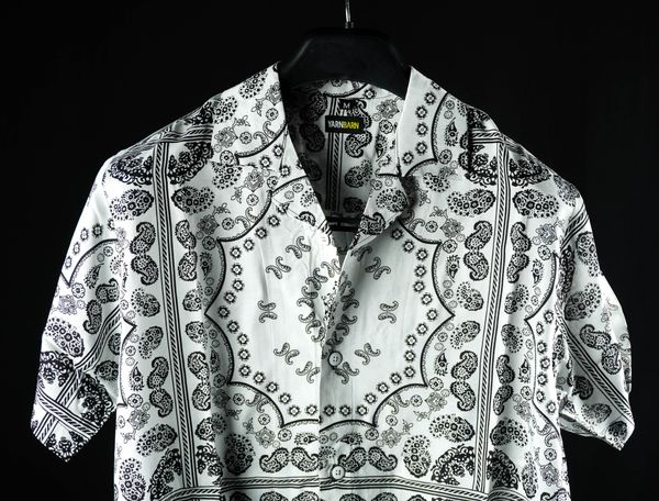 SALE: Men's White Bandana shirt