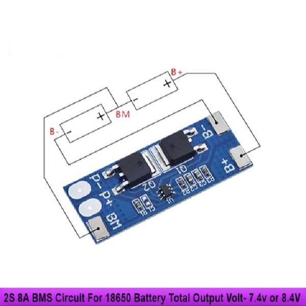 2s 8.4v basic bms circuit 8A