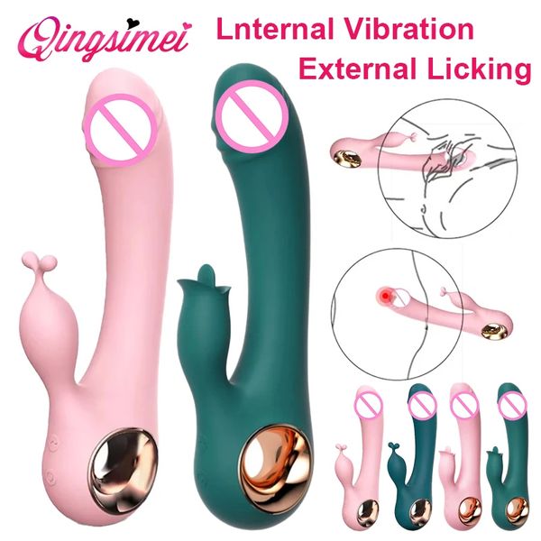 Laile Magic Wand Second Generation AV Wand Warm Tongue Lick Double Shock Female Masturbation Massager Adult Sex Products