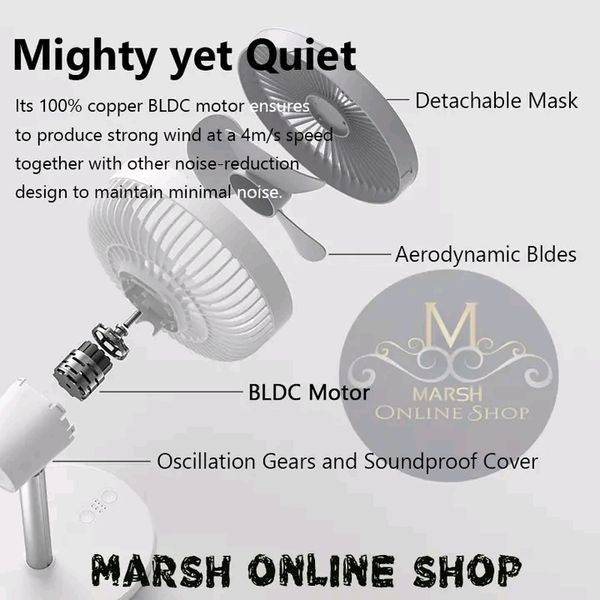 💥JISULIFE FA13P Rechargeable Desk Fan 8000mAh - Image 4