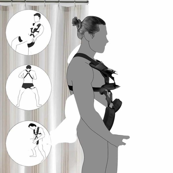 Adjustable BDSM Position Restraint Strap with Neck & Leg Support - Image 3