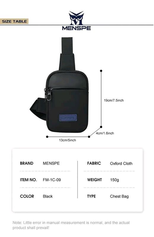 🎖️MENSPE Oxford Men Chest Bag Fashion Pouch Bag - Image 9