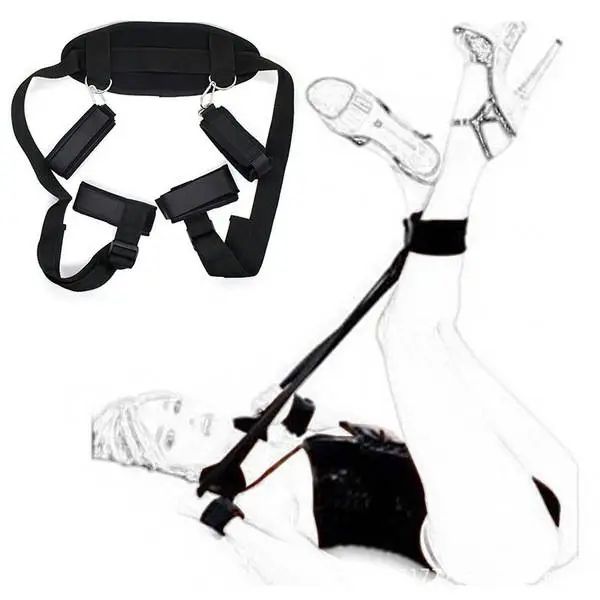 Adjustable BDSM Position Restraint Strap with Neck & Leg Support - Image 5