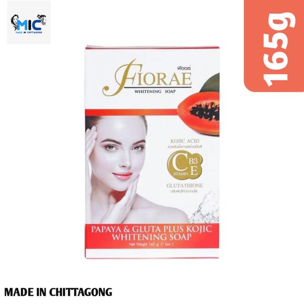 Fiorae Papaya & Gluta Plus Kojic Whitening Soap