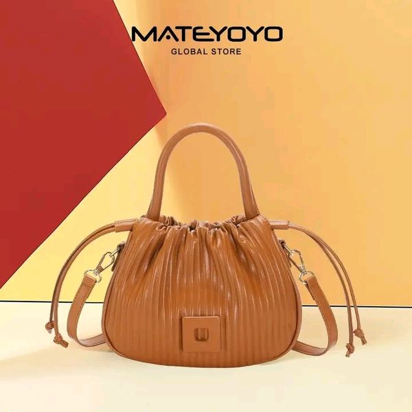 👜MATEYOYO Women Shoulder Bag Soft PU Bags Drawstring Bag Fashion - Image 4