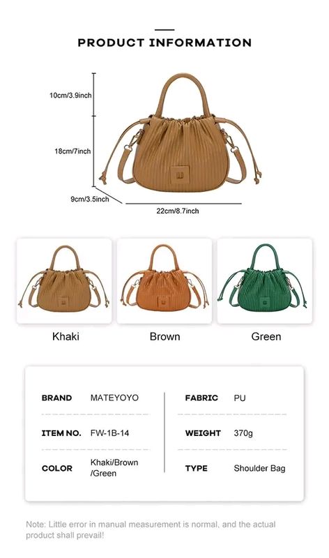 👜MATEYOYO Women Shoulder Bag Soft PU Bags Drawstring Bag Fashion - Image 10
