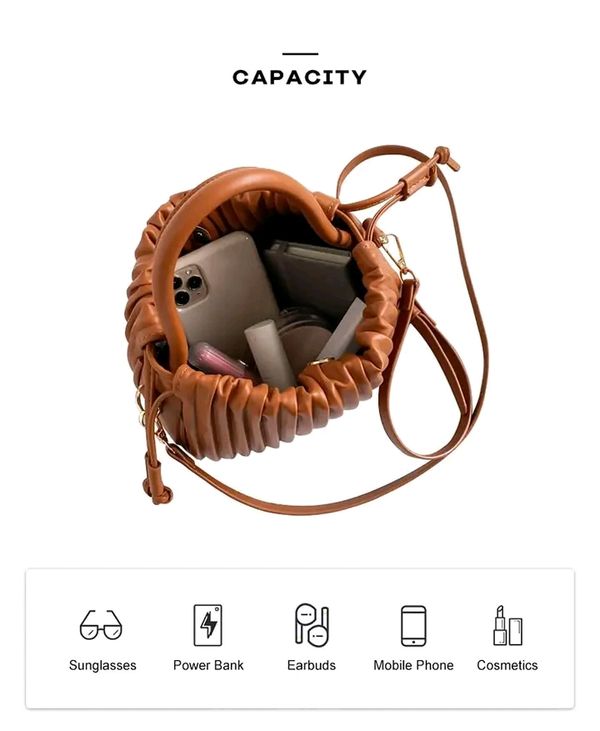 👜MATEYOYO Women Shoulder Bag Soft PU Bags Drawstring Bag Fashion - Image 11