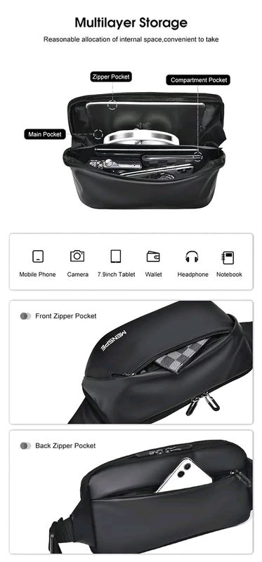 🎖️MENSPE Chest Bag Men Crossbody Bags Men's Fashionable Bag - Image 14