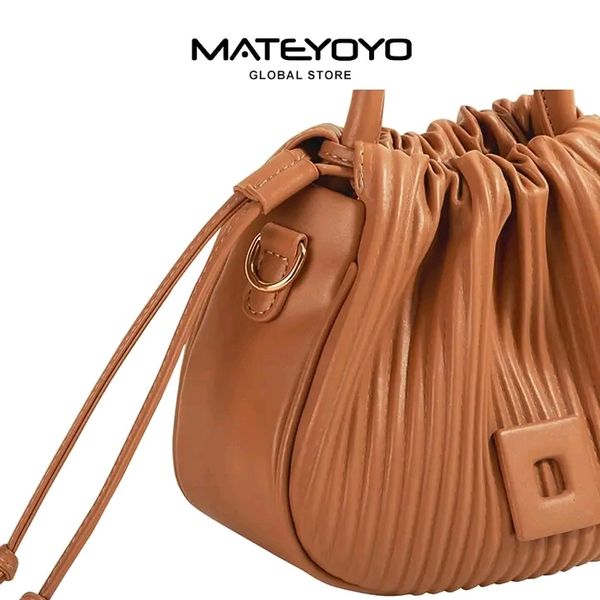 👜MATEYOYO Women Shoulder Bag Soft PU Bags Drawstring Bag Fashion - Image 3
