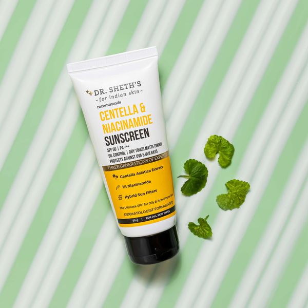 Dr. Sheth's Centella & Niacinamide Sunscreen Spf 50 Pa+++ -(50g)