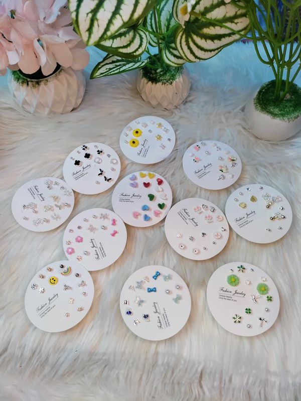 7 pair earrings
