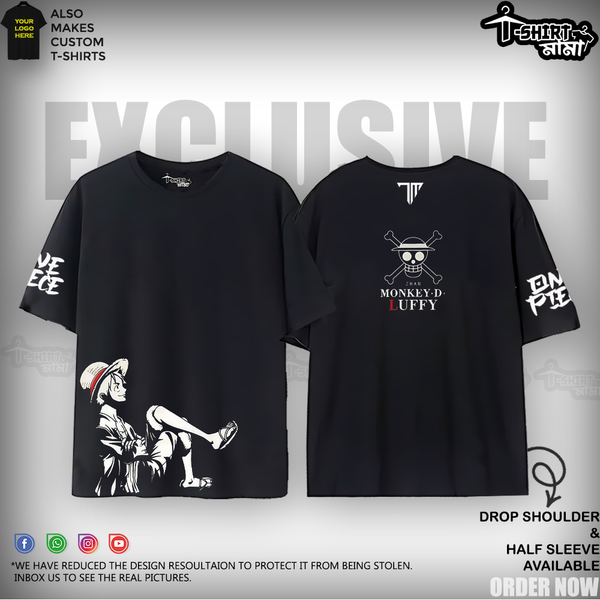 LufLimited Edition Drop Shoulder T-Shirt – One Piece Anime Tee | Tshirtmama BD