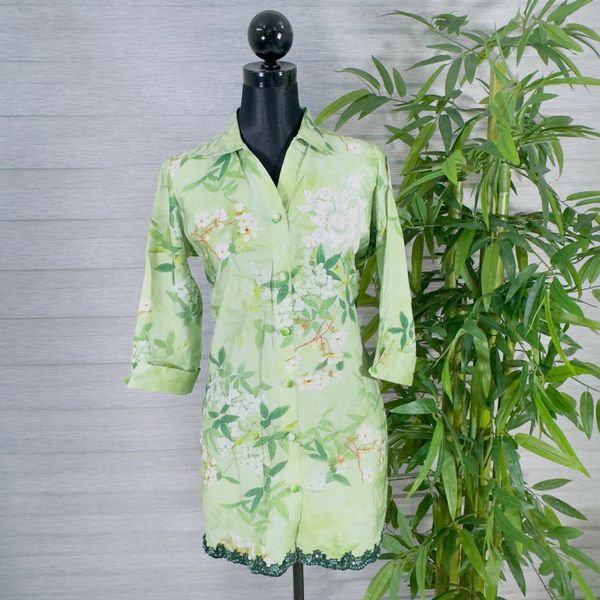 Mint Green Floral Printed 2-Piece Cord Set