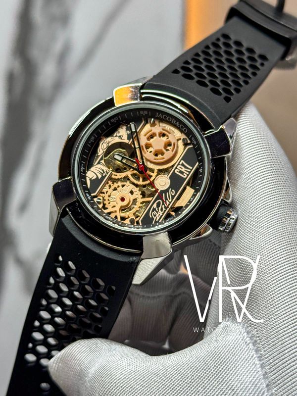 J&C CR7 AUTO-SILVER CASE , BLACK BELT