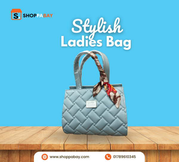 Cute Mini Blue Elegance with Scarf Charm Bag