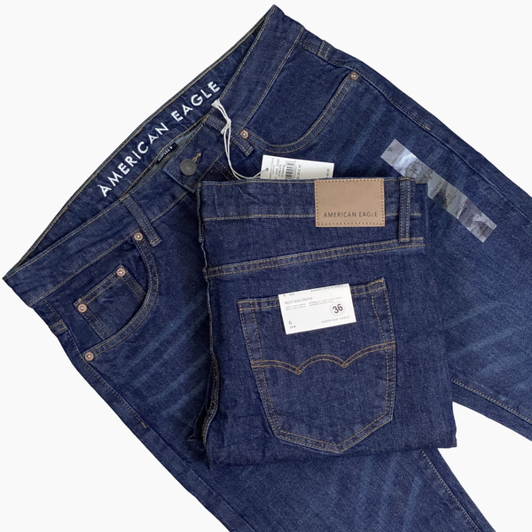 American Eagle Men's Deep Blue Jeans