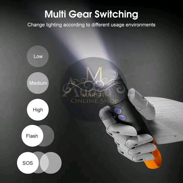 💥Auoyo Multifunctional COB Warning Zoomable Flashlight - Image 6