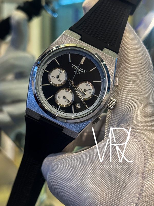 TISSOT PRX FIBER BLACK BELT, BLACK DIAL