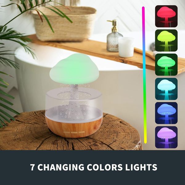 Rain Cloud Night Light Humidifier with seven colour RGB and speaker