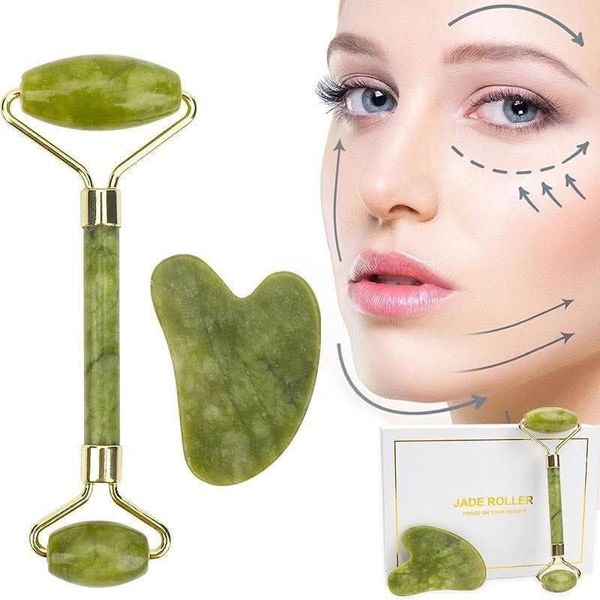 Jade Roller & Guasha Facial Massage Roller
