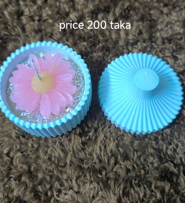flower candle with pot