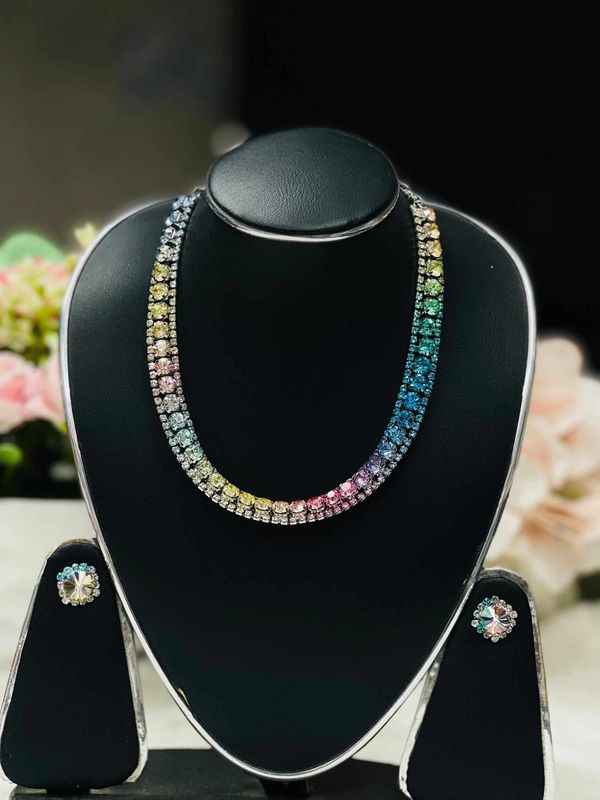 Beautiful colourful Stone Set Rainbow d1