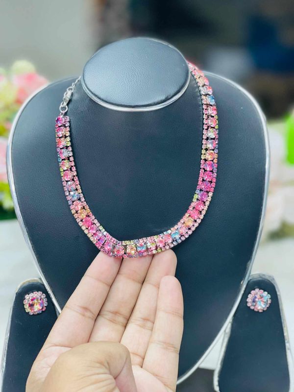 Beautiful colourful Stone Set Redist rainbow d3
