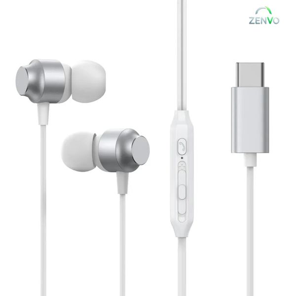 JR-EC06 TYPE-C Series In-Ear Metal Wired Earbuds – White