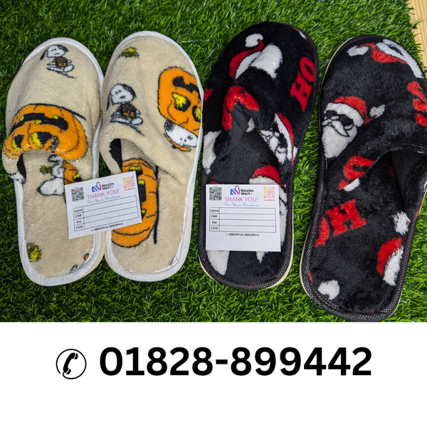 Furry Slippers Winter Warm Flip Flop Indoor Shoes
