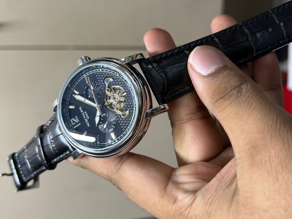 PATEK AUTO BLACK BELT SILVER CASE V5