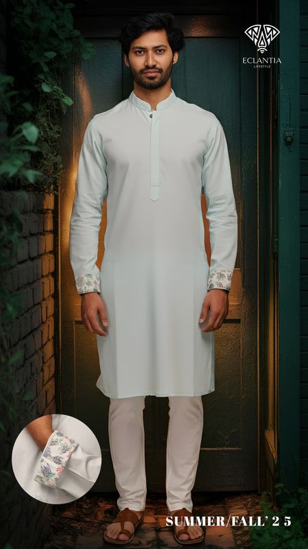 Ice Blue Color Panjabi