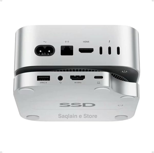 PULWTOP Mac mini M4/M4 Pro Hub Stand Dock with External Storage Upgrade M.2 SSD Enclosure(SSD NOT Included)
