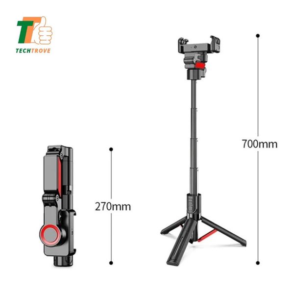 C10 Handheld Phone Stabilizer Gimbal AI Face Tracking Vlog Live Streaming Selfie Stick