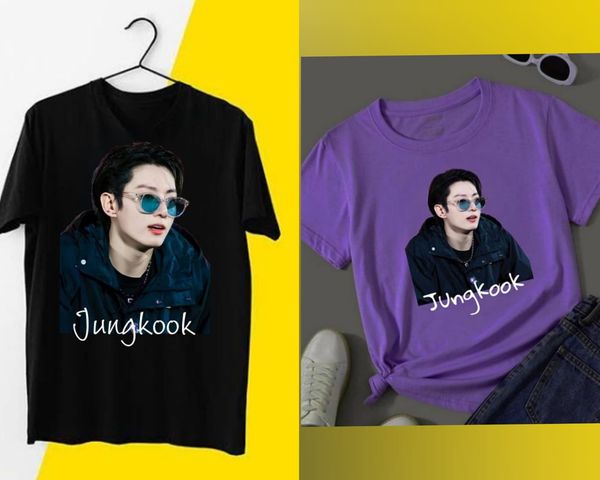 Jungkook With Sunglass Half Sleeve T-Shirt