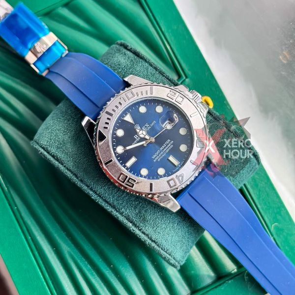 Rolex Yatch Master ||Silver Blue | AA+ Grade || With Rolex Mid Size Box