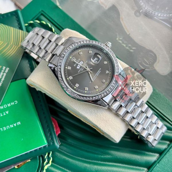 Rolex Day Date || Silver Grey || AA+ || Rolex Box Single