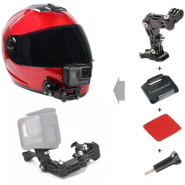 Action Camera Mount- Motorcycle Adjustable Helmet Chin Mount Compatible with Hero 3/4/5/6/7/8 Cameras
