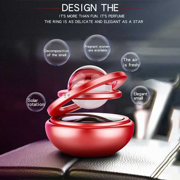 Double Ring Solar Car Perfume with Boll