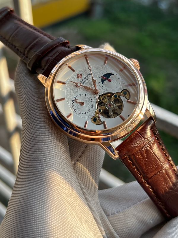 Patek Philippe V5 Automatic Rg Frame Brown Belt