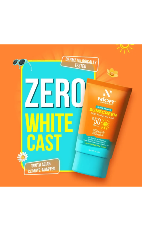Nior Aqua Splash Sunscreen SPF 50 PA++++ 50ml - Image 3