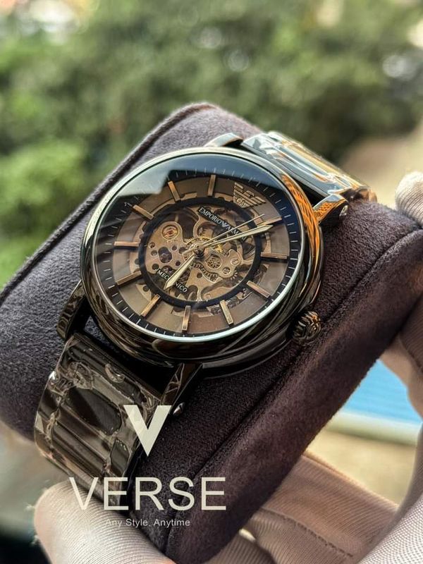 Emporio Armani Meccanico AA black chain