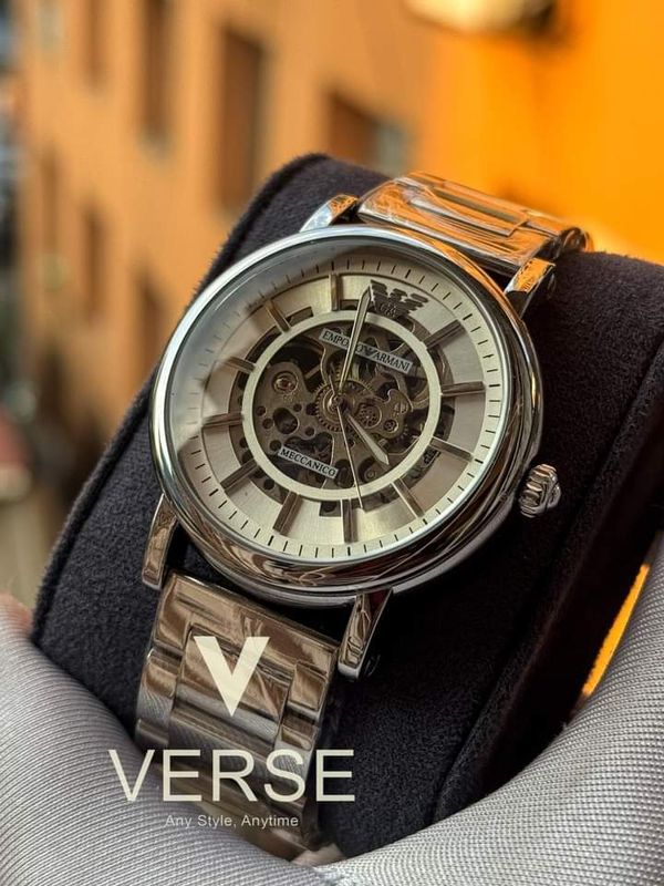 Emporio Armani Meccanico AA Silver chain