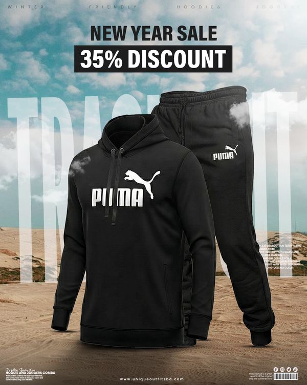 HJ06 Premium Winter Hoodie & Joggers Combo Set