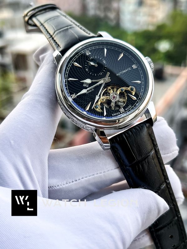 PATEK AUTO BLACK BELT SILVER CASE V1