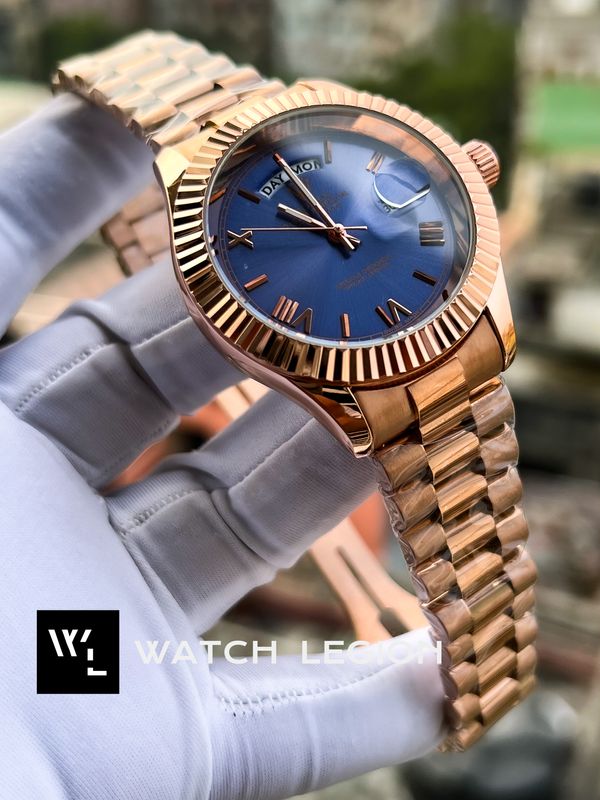 ROLEX DAY DATE ROSE GOLD - BLUE