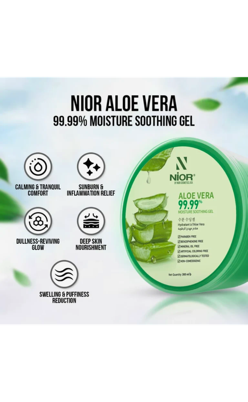 Nior Aloe Vera 99.99% Moisture Soothing Gel 300ml - Image 2
